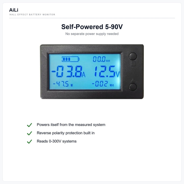Batterie-Monitor DC 300V 400A mit Hall-Sensor und LCD-Display - Bild 5