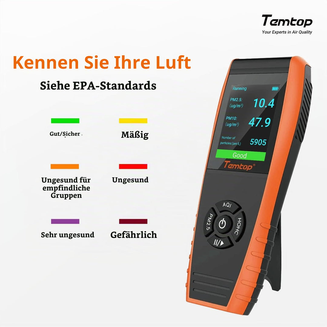 Luftqualitätsmessgerät PM2.5 PM10 Laser tragbar für Zuhause - Bild 5