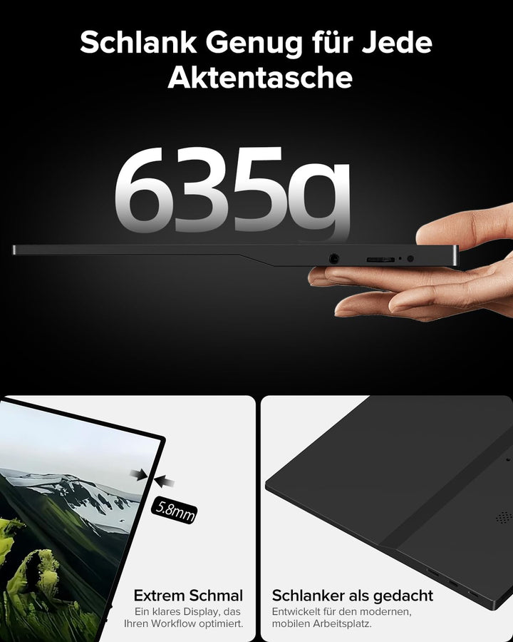 Portabler Touchscreen-Monitor 15,6 Zoll Full HD matt 125% sRGB - Bild 4