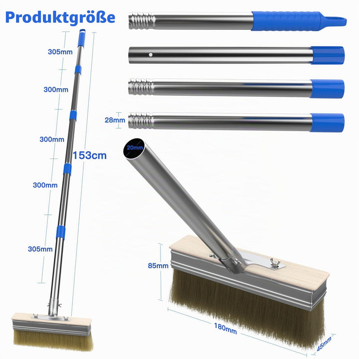 Flächenstreicher mit langem Griff 153cm 2 Pinselköpfe 18cm breit - Bild 5