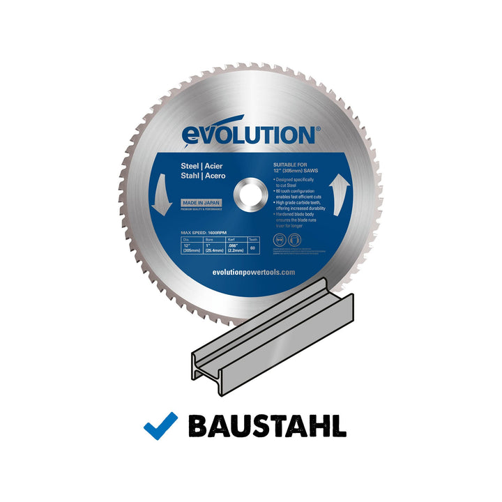 TCT-Sägeblatt für Baustahl 305mm 60 Zähne Hartmetall - Bild 2