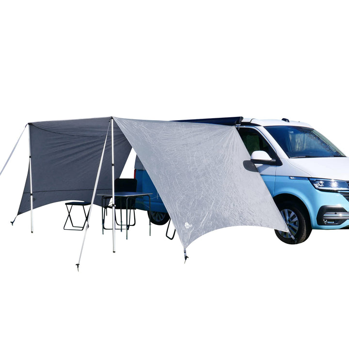 Markise Camping mit Seitenwänden UV50+ 5000mm für Van &amp; Bulli