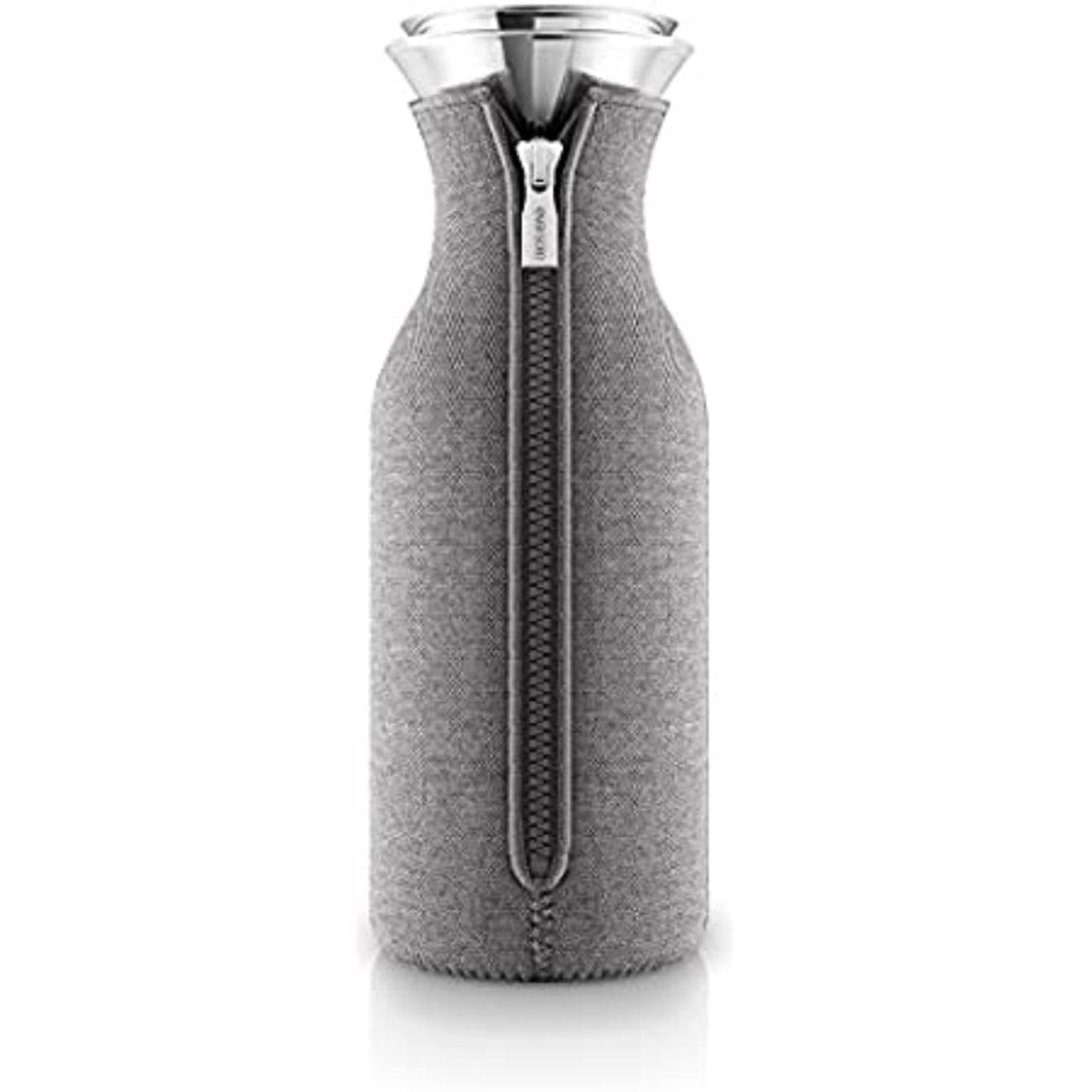 Kühlschrankkaraffe Borosilikat-Glas 1 Liter tropffrei mit Textilmantel