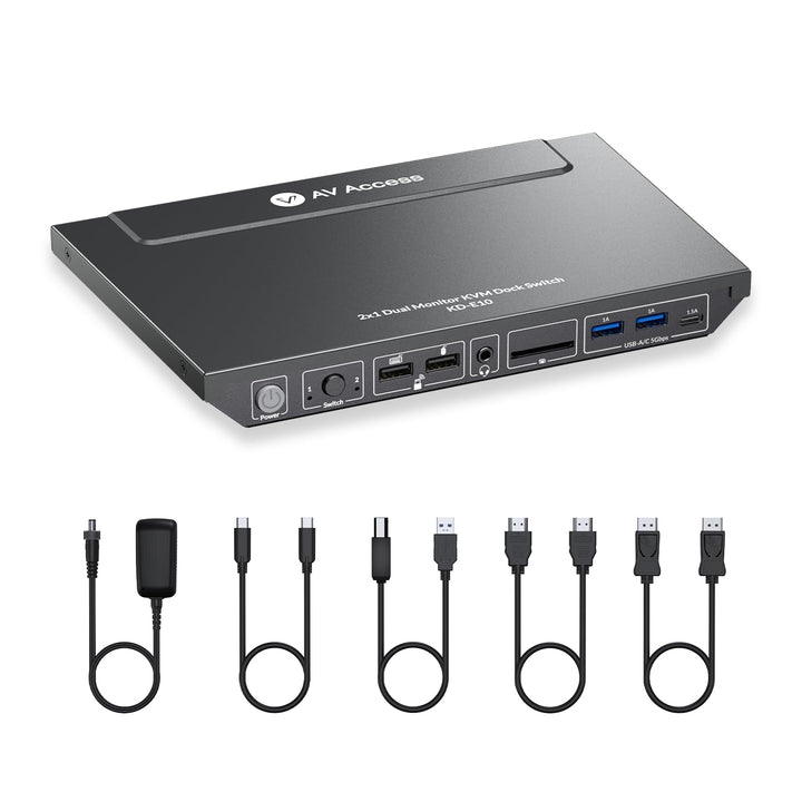 Dockingstation mit KVM Switch 11-in-1 Dual HDMI 4K 100W USB-C