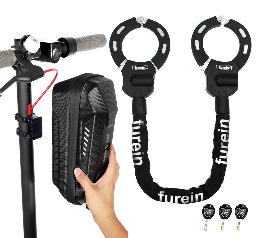 Kettenschloss E-Scooter Stahl 91 cm mit Tasche 4L schwarz