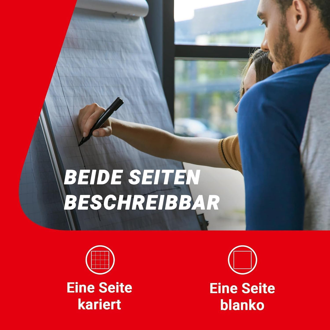 Flipchart Papier kariert 65x98 cm 5 Blöcke à 20 Blatt 80g/m² - Bild 3