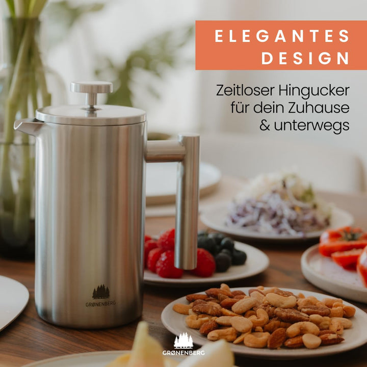 French Press Thermo Edelstahl doppelwandig 320ml / 600ml / 1L - Bild 3