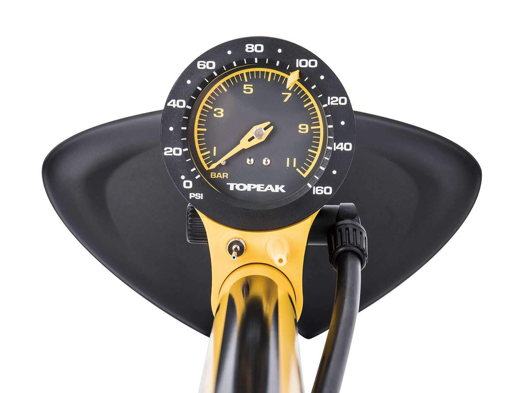 Fahrrad-Standpumpe Stahl 160 psi TwinHead für alle Ventile - Bild 7