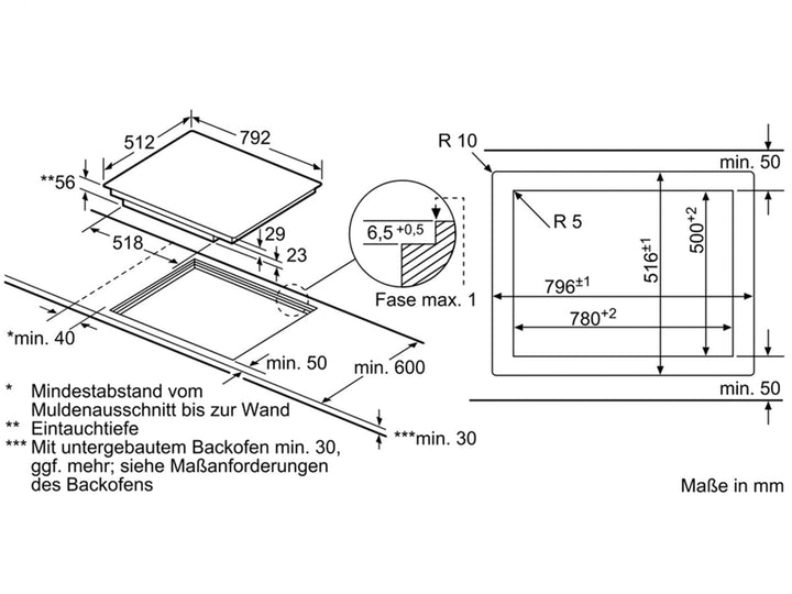 Induktionskochfeld 79 cm FlexInduktion TFT-Touch mit Bratsensor - Bild 8