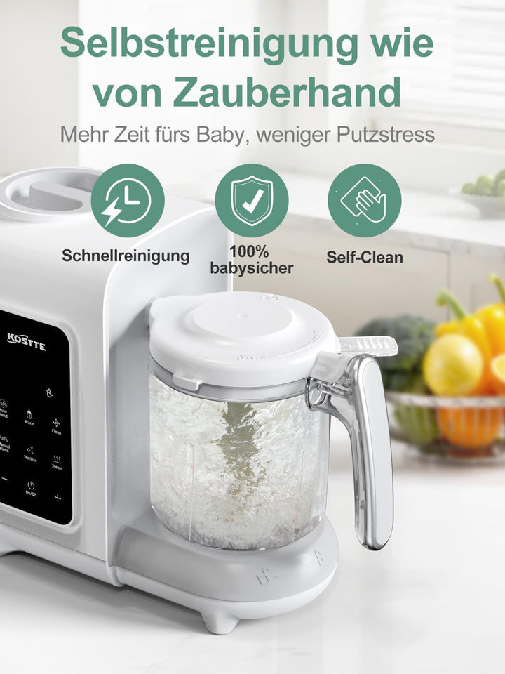 Babynahrungszubereiter 6-in-1 Dampfgarer Mixer BPA-frei für Babybrei - Bild 4