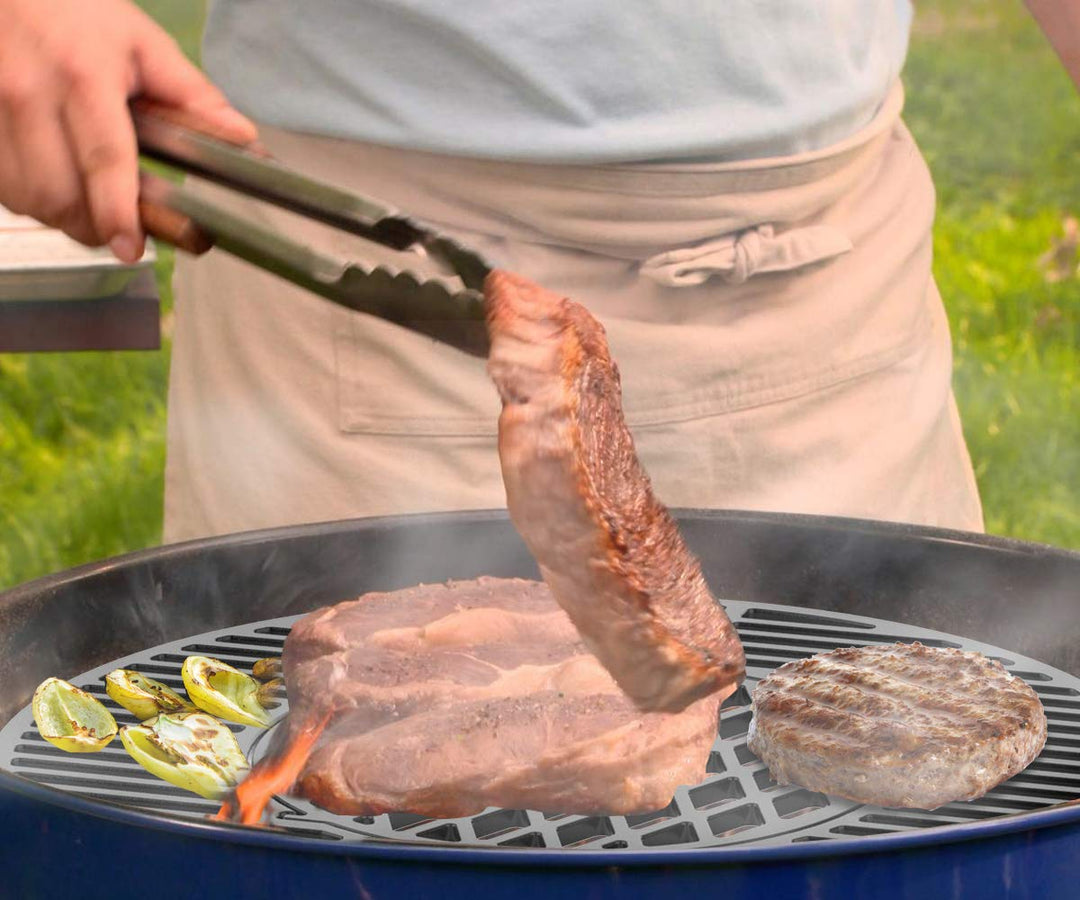 Gusseisen Grillrost-Set für 57cm Kugelgrill 2-teilig emailliert - Bild 5