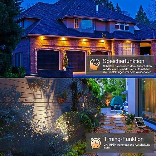 Solar Gartenleuchte 6er-Set mit Fernbedienung 650 Lumen IP66 - Bild 8