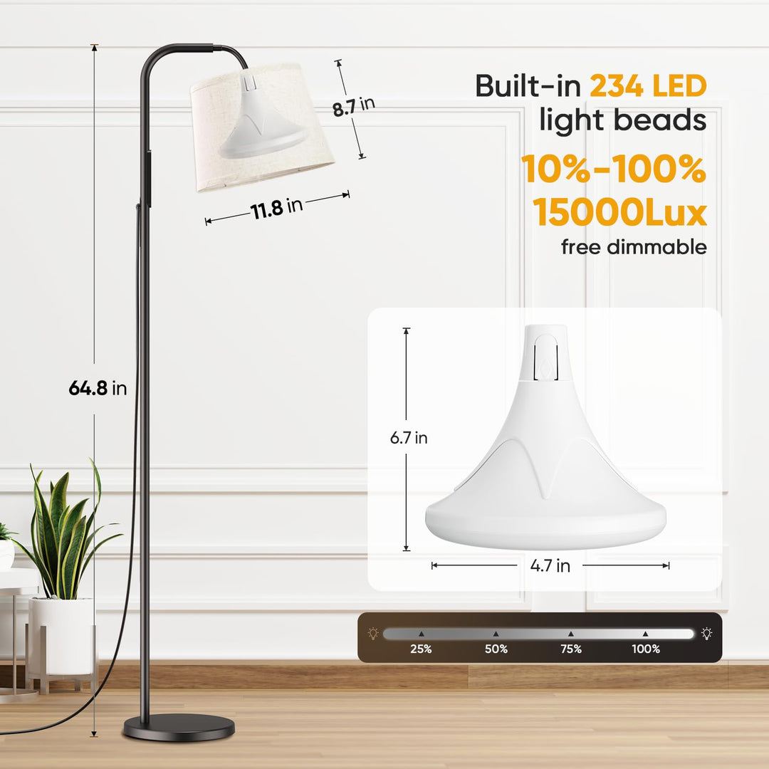 Lichttherapie-Stehlampe 10000 Lux UV-frei mit Timer und Fernbedienung - Bild 5