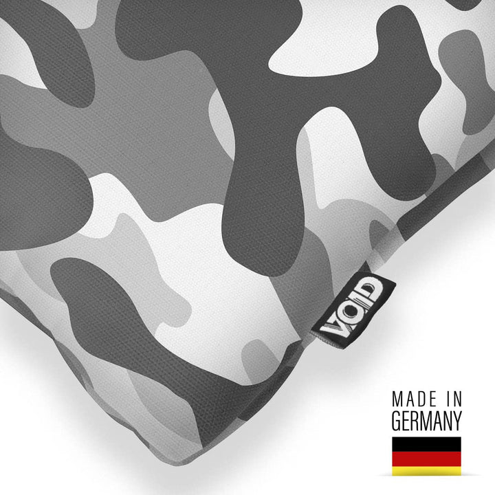 Outdoor-Kissenbezug wasserabweisend Tarnfarben Grau 80x80 cm - Bild 2