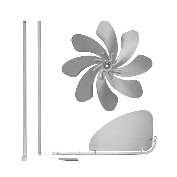 Windrad Edelstahl 28cm Rotor kugelgelagert mit Windfahne 360° - Bild 7