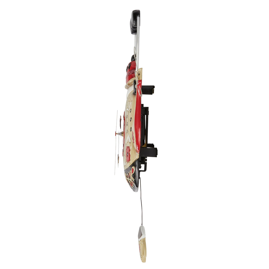 Pendeluhr Teekocher-Design Kunstharz handbemalt 35 cm - Bild 5