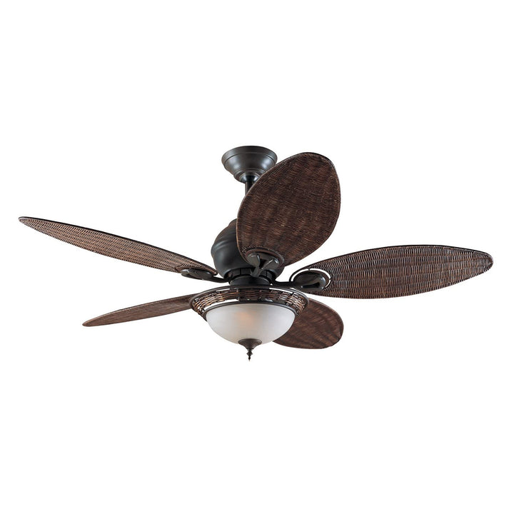 Deckenventilator mit Licht 137 cm Bronze 5 Flügel Zugschalter