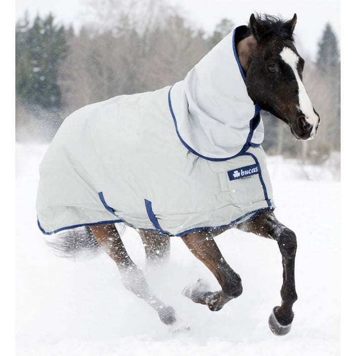 Weidedecke Pferd Light Stay-Dry 145 cm Silber atmungsaktiv - Bild 7