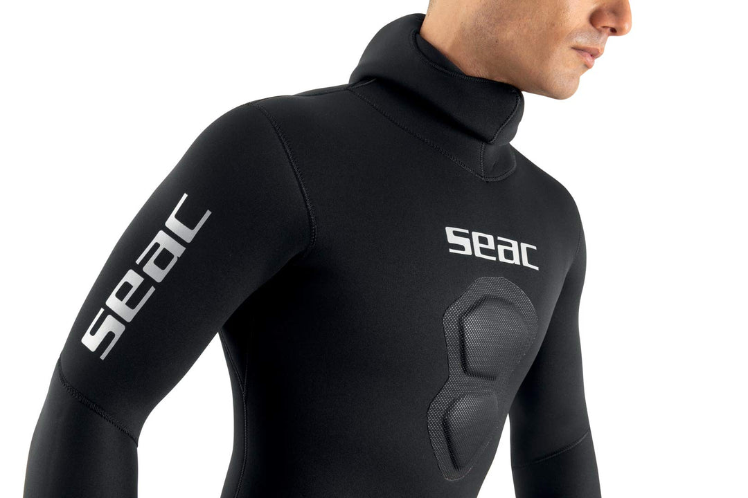 Freediving-Anzug Neopren 5 mm zweiteilig Latzhose und Kapuzenjacke
