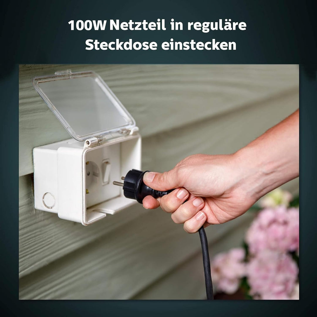 Outdoor Netzteil 100W Niedervolt für Aussenbeleuchtung Schwarz - Bild 4