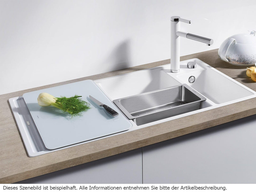 Granitspüle SILGRANIT 100x51 cm Café Becken links mit Schneidbrett - Bild 5