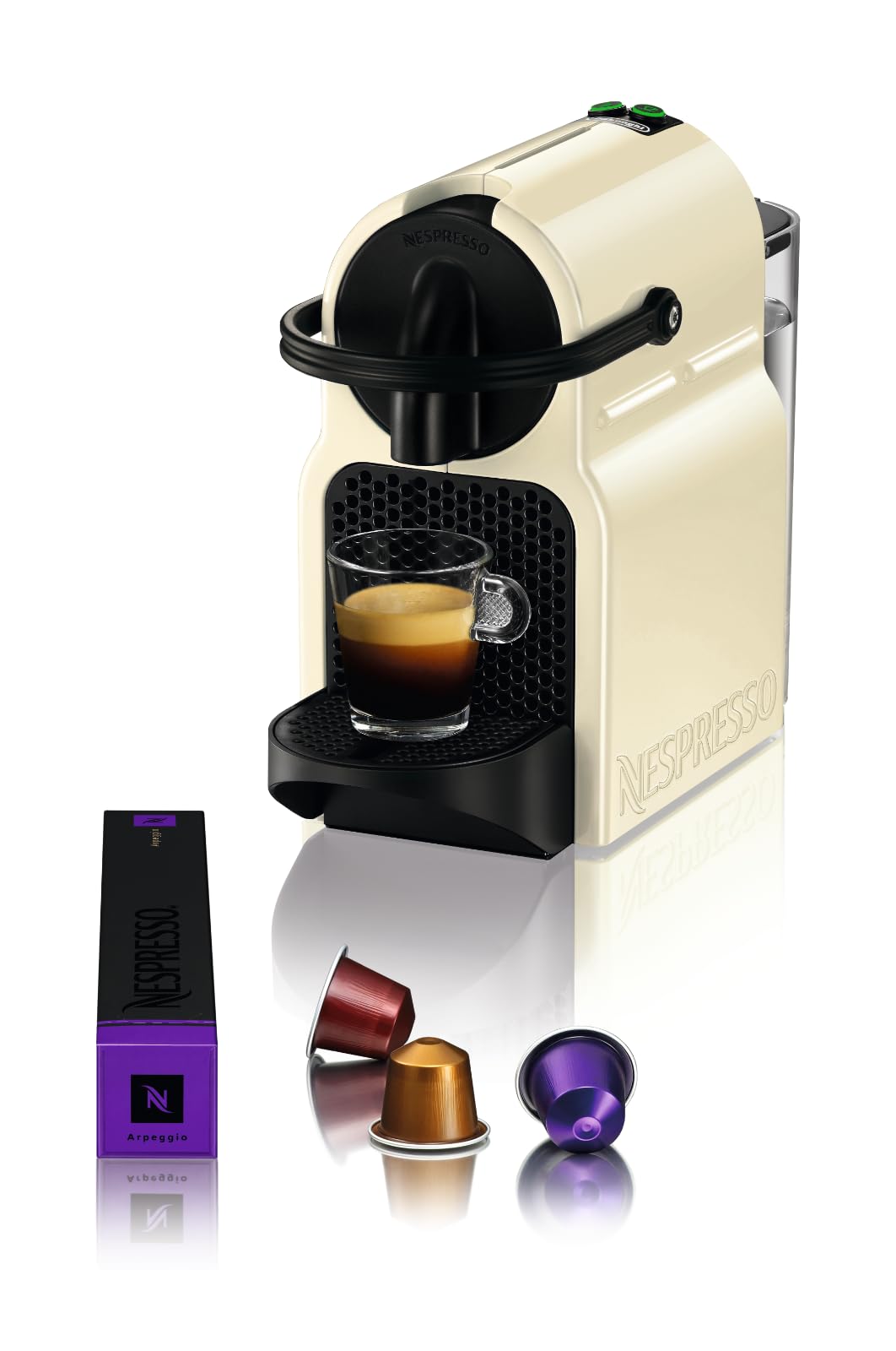 Kapselmaschine Espresso &amp; Lungo 0,7 L Wassertank Creme-Weiss