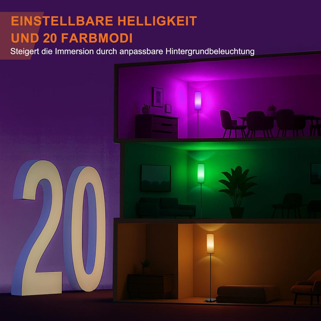 Stehlampe RGB dimmbar mit Fernbedienung App-Steuerung 170cm - Bild 7
