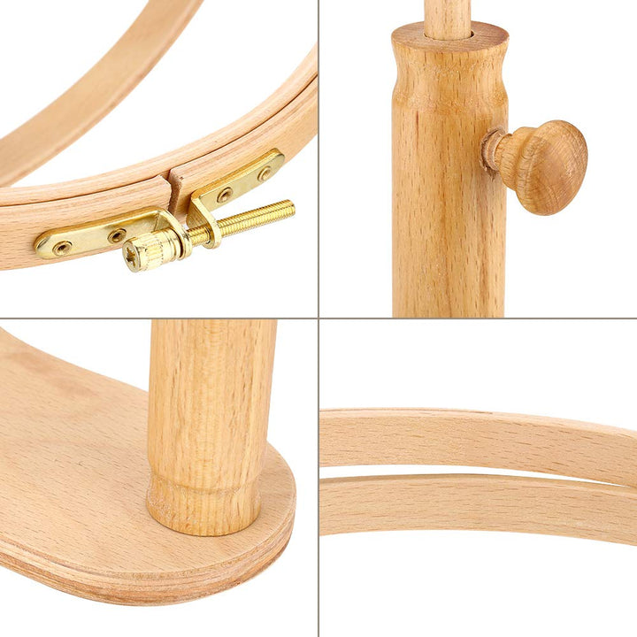 Stickerei-Ständer Holz mit 360°-Drehring höhenverstellbar 41–52 cm - Bild 6