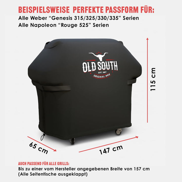 Grillabdeckung Gasgrill wasserdicht wetterfest Schwarz - Bild 2