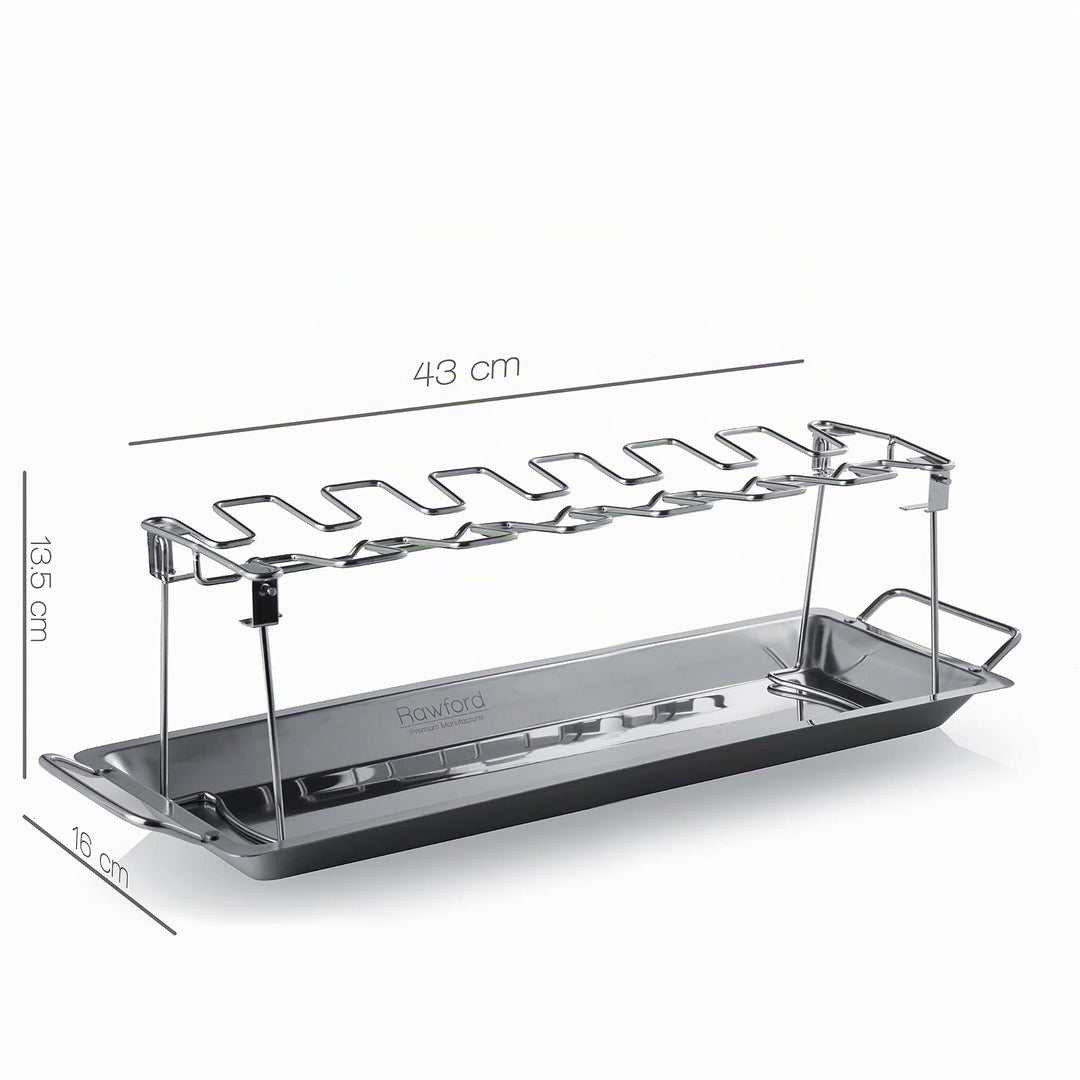 Hähnchenschenkel Halter Edelstahl 14er Rack klappbar Grill &amp; Backofen - Bild 2