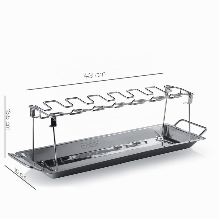 Hähnchenschenkel Halter Edelstahl 14er Rack klappbar Grill &amp; Backofen - Bild 2