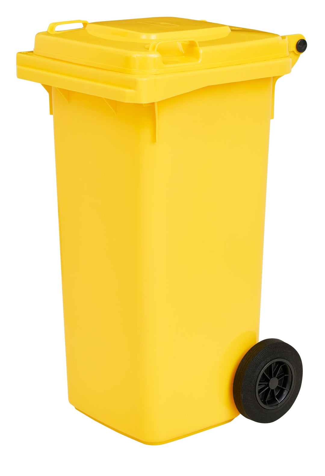 Mülltonne 120 Liter Gelb HDPE mit Deckel &amp; Rädern EN 840