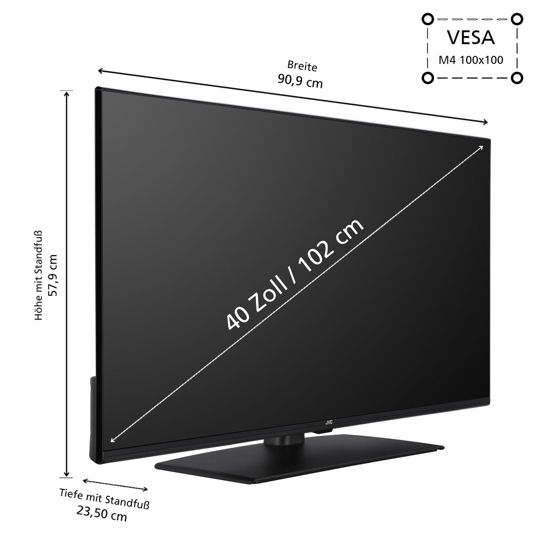 LED Fernseher 40 Zoll Full HD Triple-Tuner 2x HDMI USB - Bild 2