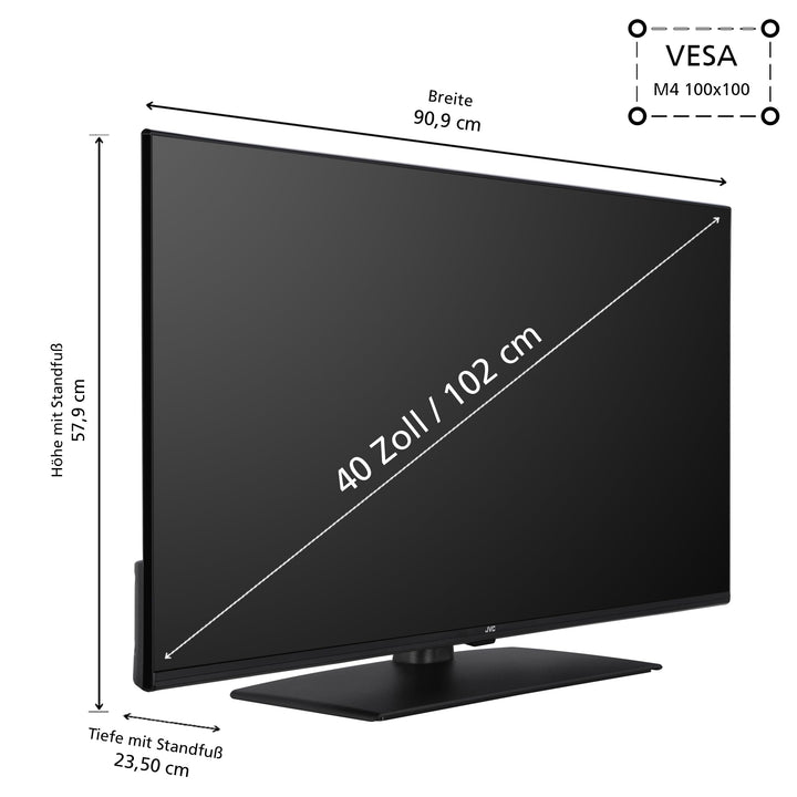 LED Fernseher 40 Zoll Full HD Triple-Tuner 2x HDMI USB - Bild 2