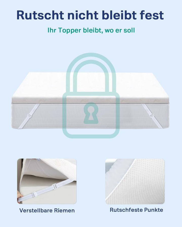 Matratzen-Topper 180x200 cm Kaltschaum H5/H6 waschbar OEKO-TEX - Bild 7