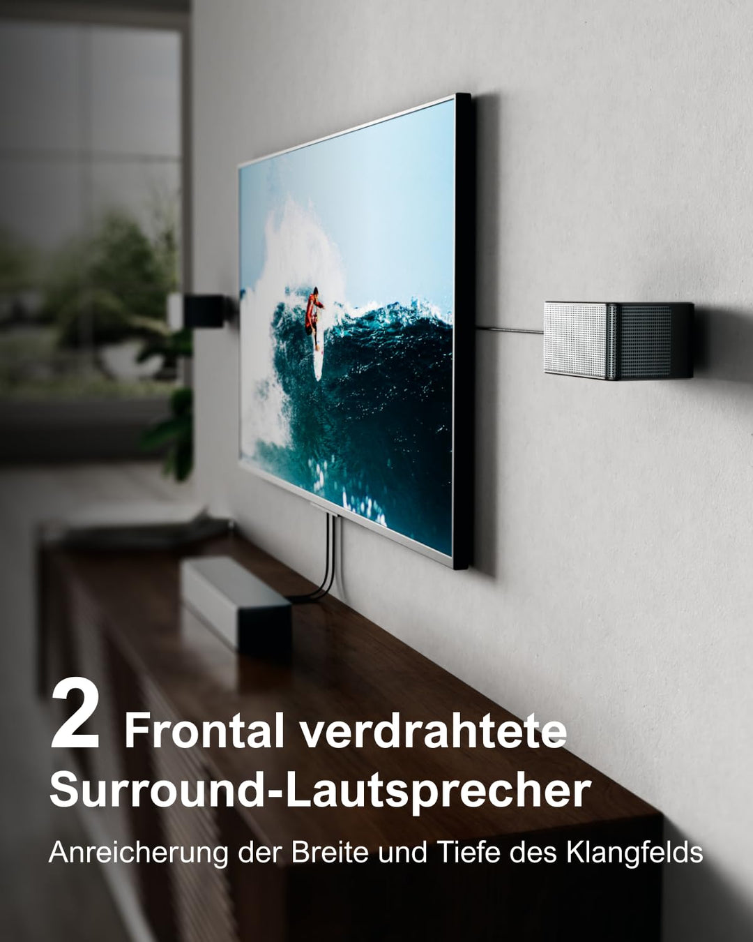 Soundbar 7.1 Surround mit Dolby Atmos, kabellosem Subwoofer und HDMI eARC - Bild 7