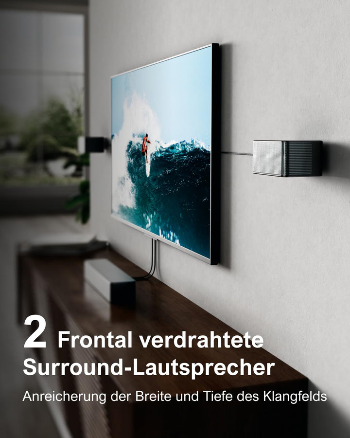 Soundbar 7.1 Surround mit Dolby Atmos, kabellosem Subwoofer und HDMI eARC - Bild 7