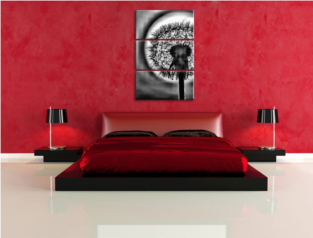 Leinwandbild Pusteblume 3-teilig 120x80 cm Wanddeko Natur - Bild 3