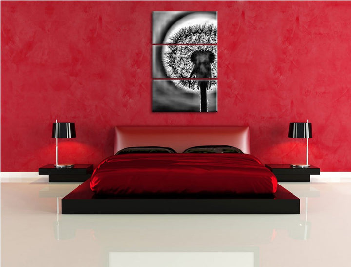 Leinwandbild Pusteblume 3-teilig 120x80 cm Wanddeko Natur - Bild 3