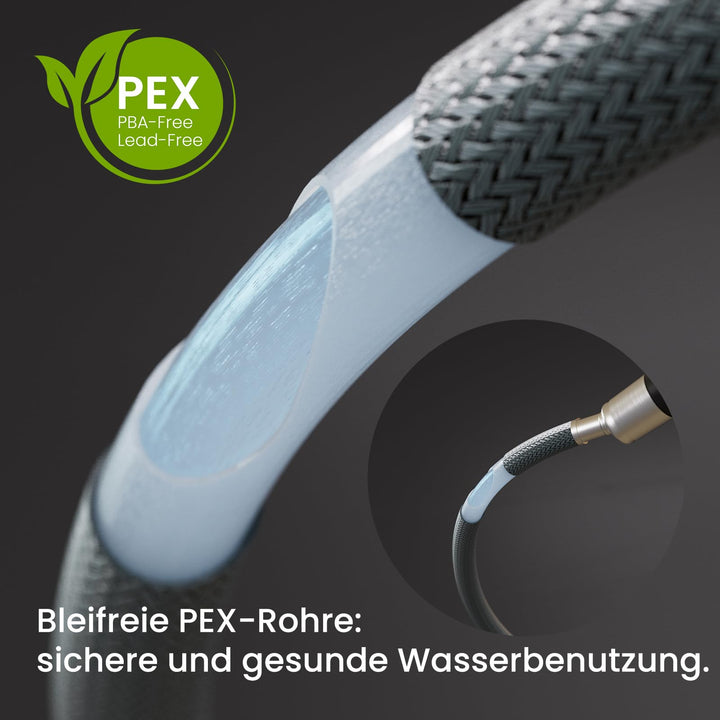 Küchenarmatur ausziehbar 40cm Schwarz Edelstahl 360° schwenkbar - Bild 7