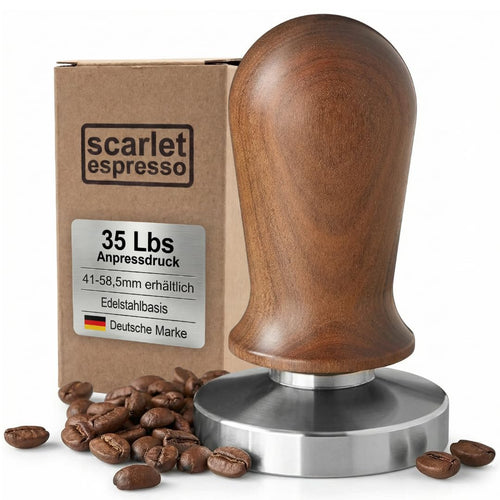 Espresso Tamper kalibriert 35 lbs Sandelholzgriff 54 mm