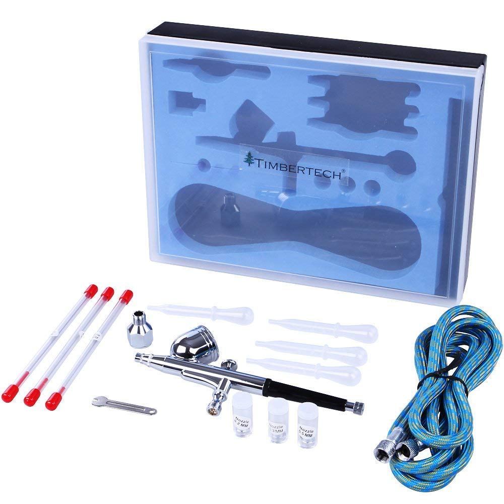 Airbrush-Set Double-Action 2 Pistolen 0,2–0,5 mm Düsen Profi-Set - Bild 2