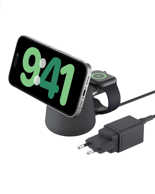 Kabelloses Ladegerät 2-in-1 Qi2 15W für iPhone und Apple Watch