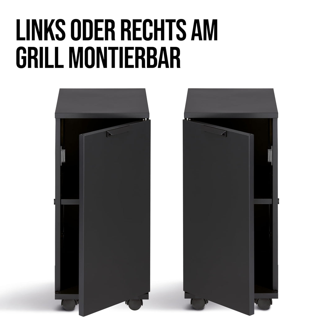 Grilltrolley modular magnetisch mit Rollen 34x47x76cm schwarz - Bild 7