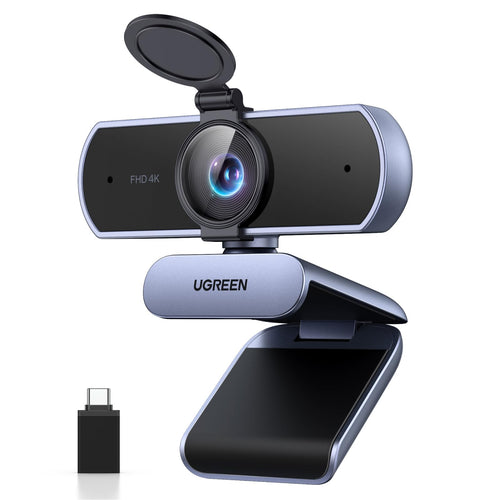 Webcam 4K UHD Autofokus Dual-Mikrofon mit Objektivabdeckung