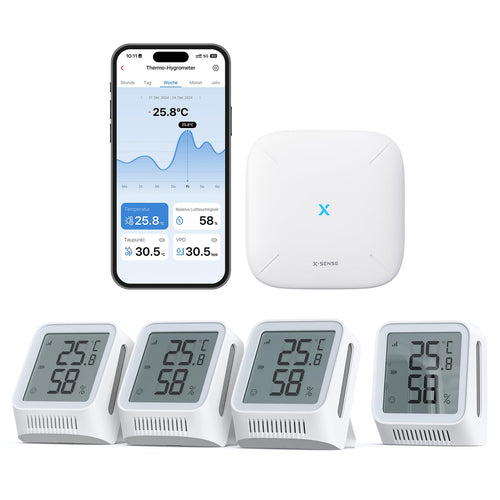 WLAN Hygrometer Thermometer Innen LCD 2,7 Zoll mit App