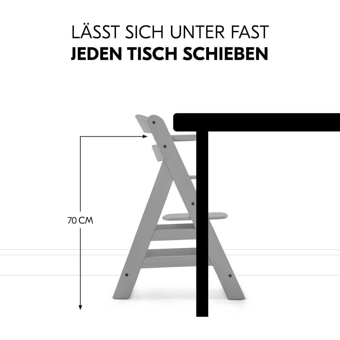 Hochstuhl Holz 4-in-1 Set mit Babywippe und Neugeborenenaufsatz - Bild 5