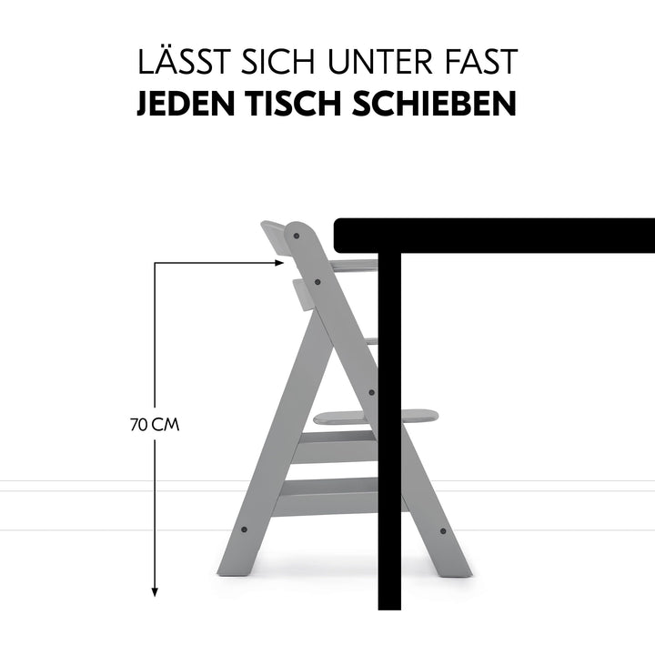 Hochstuhl Holz 4-in-1 Set mit Babywippe und Neugeborenenaufsatz - Bild 5