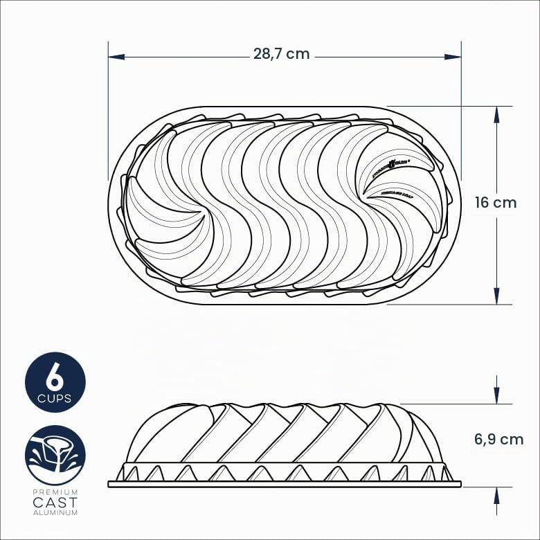 Kastenform Aluminiumguss Heritage-Design Antihaft 28,9x16,2cm - Bild 9