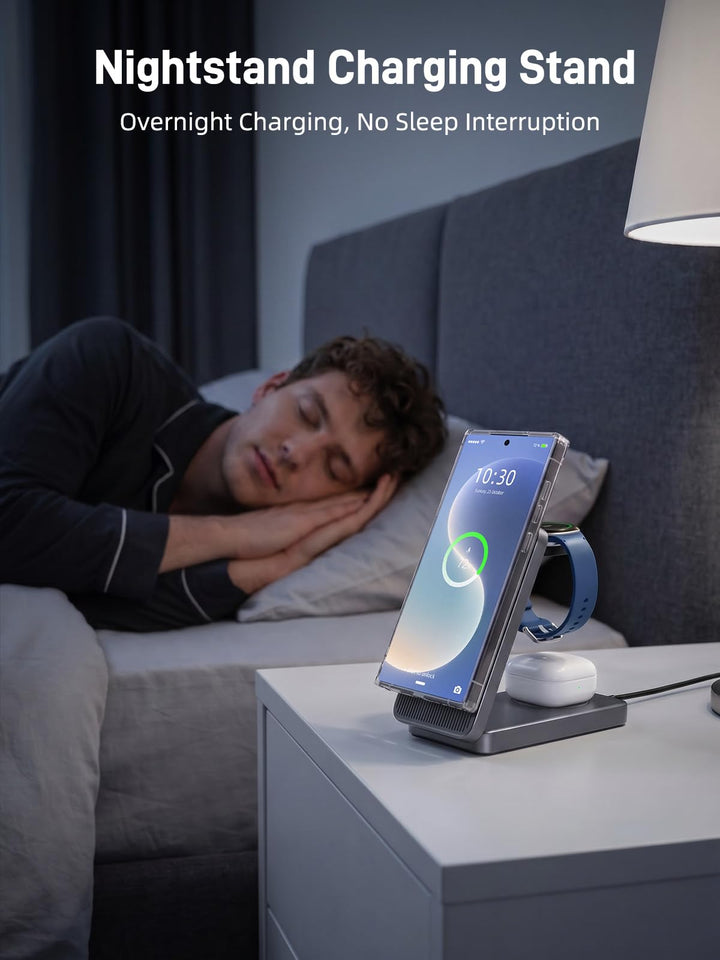 3-in-1 Ladestation Kabellos faltbar fuer Samsung Galaxy und Watch - Bild 6